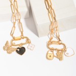 Wholesale chain Link Carabiner Charm Pendant Necklace Pendant Charms L Adjustabl