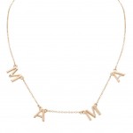 Wholesale gold Necklace Letter Pendants Spell Mama Adjustable Extender