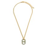 Wholesale gold Chain Necklace Soda Tab Pendant CZ Accents