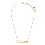 Wholesale short Necklace Engraved Mama Bar Pendant Long
