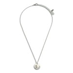 Wholesale short Necklace Circle Pendant Says Fighter Engraved Breast Cancer Awar