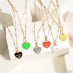 Wholesale gold Necklace Heart Pendant Says Mama Long Wooden Beaded Necklace Gold