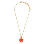 Gold Necklace Featuring a Heart Pendant that Says "Mama"

- Approximately 9.5" in Length
Long Wooden Beaded Necklace Featuring Gold Accents.

- Approximately 15" in Length
- Extender Approximately 3" in Length