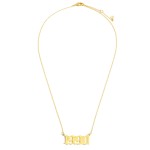 1990 Birth Year Necklace.

- Gold Dipped
- Adjustable Lengths: 15.5", 16.5", and 17.5"