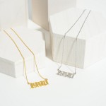 Wholesale birth Year Necklace Gold Dipped Adjustable Lengths