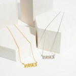 Wholesale birth Year Necklace Gold Dipped Adjustable Lengths