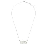 Wholesale birth Year Necklace White Gold Dipped Adjustable Lengths