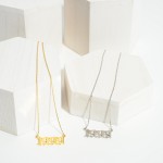 Wholesale birth Year Necklace White Gold Dipped Adjustable Lengths