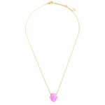 Wholesale gold Dipped Necklace Glitter Resin Palm Charm Gold Dipped Adjustable L