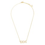 Wholesale gold Dipped Birth Year Necklace CZ Accents Gold Dipped Adjustable Leng