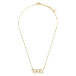 Wholesale gold Dipped Birth Year Necklace CZ Accents Gold Dipped Adjustable Leng
