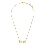 Gold Dipped 1998 Birth Year Necklace Featuring CZ Accents.

- Gold Dipped
- Adjustable Lengths: 15.5", 16.5", and 17.5"