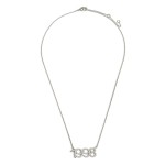 White Gold Dipped 1998 Birth Year Necklace Featuring CZ Accents.

- White Gold Dipped
- Adjustable Lengths: 15.5", 16.5", and 17.5"