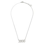 White Gold Dipped 2000 Birth Year Necklace Featuring CZ Accents.

- White Gold Dipped
- Adjustable Lengths: 15.5", 16.5", and 17.5"