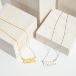 Wholesale birth Year Necklace Gold Dipped Adjustable Lengths