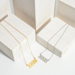 Wholesale birth Year Necklace Gold Dipped Adjustable Lengths