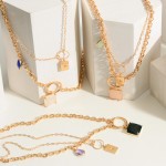 Wholesale layered Chain Necklace Crystal Pendants