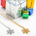 Wholesale short Crystal Snowflake Pendant Necklace L Extender