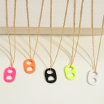 Wholesale chain Link Necklace Soda Tab Charm Long Extender Long