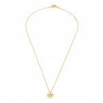 Wholesale petite Gold Dipped Necklace Geometric Charm Rhinestone Center