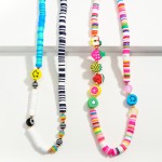 Wholesale heishi Bead Peace Glasses Sunglasses Chain Large Evil Eye Accents Long