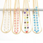 Wholesale gold Layered Necklace Flower Beads