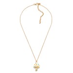Wholesale gold Enameled Mushroom Charm Necklace Extender