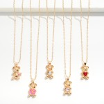Wholesale ball Chain Necklace Candy Bear Martini Charm Rhinestone Accents Long E