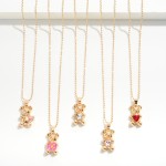 Wholesale ball Chain Necklace Candy Bear Martini Charm Rhinestone Accents Long E