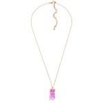 Wholesale short Gold Necklace Candy Bear Charm Rhinestone Accents Extender