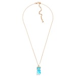 Short Gold Tone Necklace Featuring Candy Bear Charm With Rhinestone Accents

- Approximately 16" Length
- 3" Extender