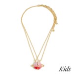 Wholesale set Two Gold Glitter Enamel Planet Magnetic Best Friends Necklace Exte