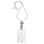 Wholesale western Silver Pendant CC ID Holder Lanyard Necklace Clear Pocket ID D