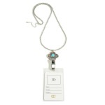 Wholesale western Silver Pendant CC ID Holder Lanyard Necklace Clear Pocket ID D