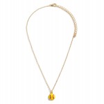 Wholesale petite Gold Softball Charm Necklace