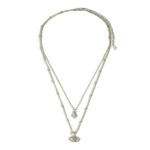 Wholesale layered Chain Link Metal Necklace Evil Eye Charm Extender