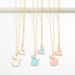 Wholesale matching Mother Daughter Chain Link Necklace Set Mama Mini Light Blue