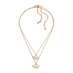 Wholesale matching Mother Daughter Chain Link Necklace Set Mama Mini Ivory Ename