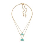 Wholesale matching Mother Daughter Chain Link Necklace Set Mama Mini Turquoise E