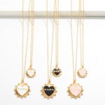 Wholesale matching Mother Daughter Chain Link Necklace Set Mama Mini Ivory Ename