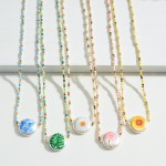 Wholesale beaded Necklace Oversized Pearl Flower Extender