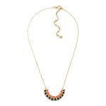 Wholesale gold Wood Beaded Arch Necklace L Extender L