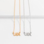 Wholesale short Chain Link Necklace Gold USA Charm Long Extender Long
