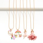 Wholesale kids Gold Bubble Necklace Princess Charm L Extender L