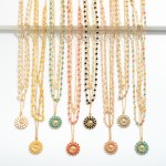 Wholesale set Chain Necklaces Beading Flower Pendant L Extender L Pendant Diamet