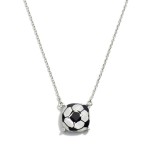 Wholesale chain Link Necklace Rhinestone Soccer Pendant L Extender L Pendant Dia