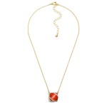 Wholesale chain Link Necklace Rhinestone Football Pendant L Extender L Pendant D