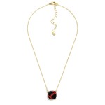 Wholesale chain Link Necklace Rhinestone Black Red Football Pendant L Extender L