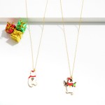 Wholesale dainty Chain Link Necklace Enamel Polar Bear Charm L Extender L