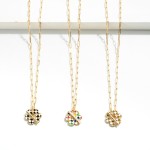 Wholesale chain Link Necklace Checkered Enamel Flower Charm T Closure L